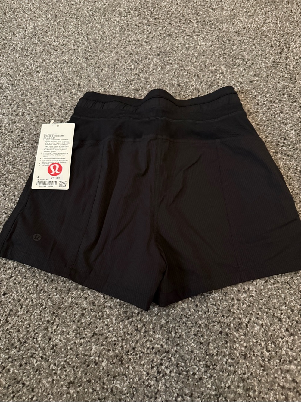 lululemon athletica Black Ribbed Drawstring Athletic Shorts - Picture 3 of 3